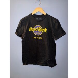 Hard Rock Hotel Las Vegas Graphic T-Shirt Mens Small Black Cotton Short Sleeve